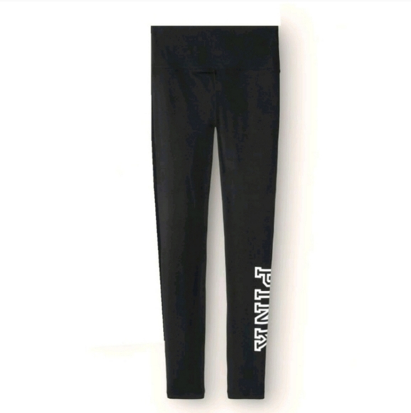 PINK Victoria's Secret Pants - VS PINK Charcoal Gray Yoga Leggings Hi Rise L